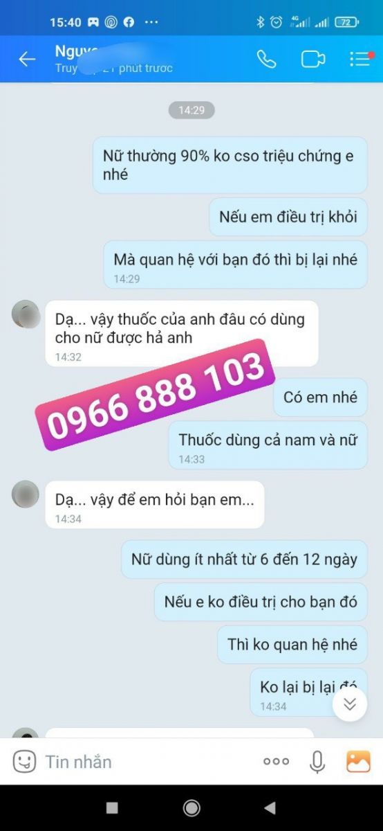 Phản Hồi Chữa Bệnh Lậu -M7